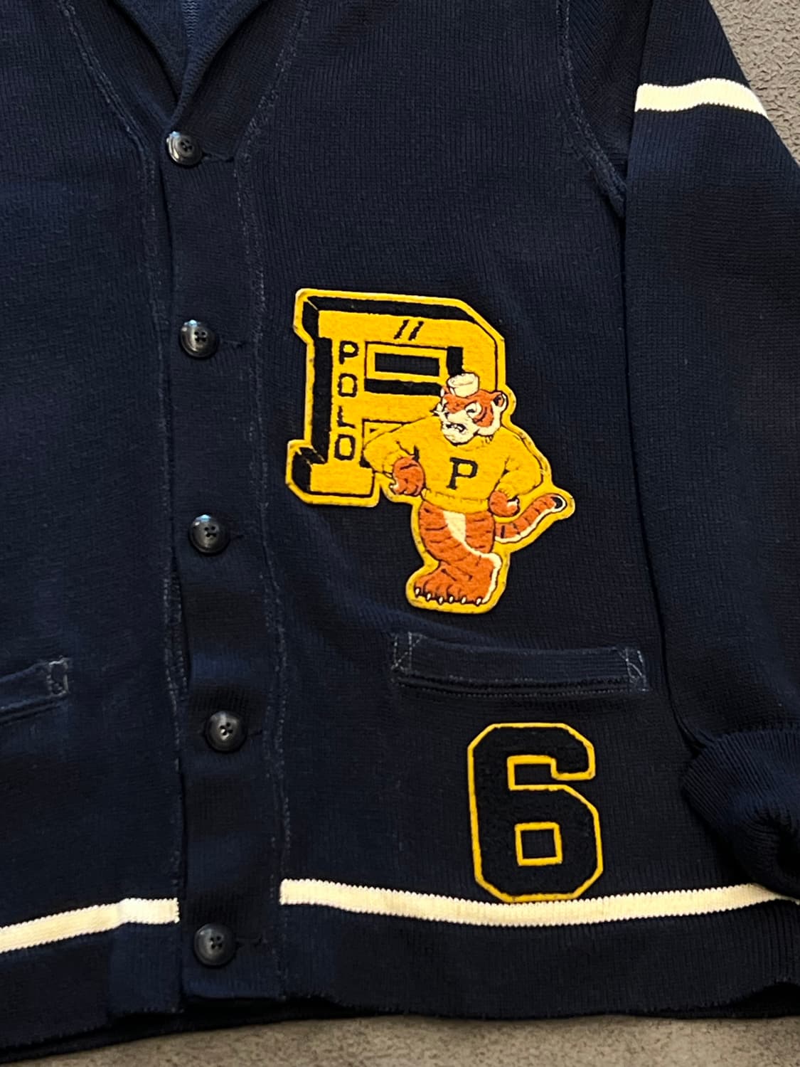 폴로 랄프로렌 타이거패치 울 숄카라 가디건 처분  상품이미지2