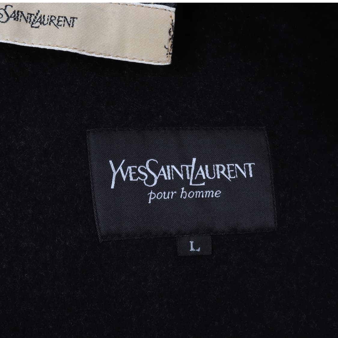 입생로랑 핸드메이드 ysl로고 울 하프 코트 상품이미지8