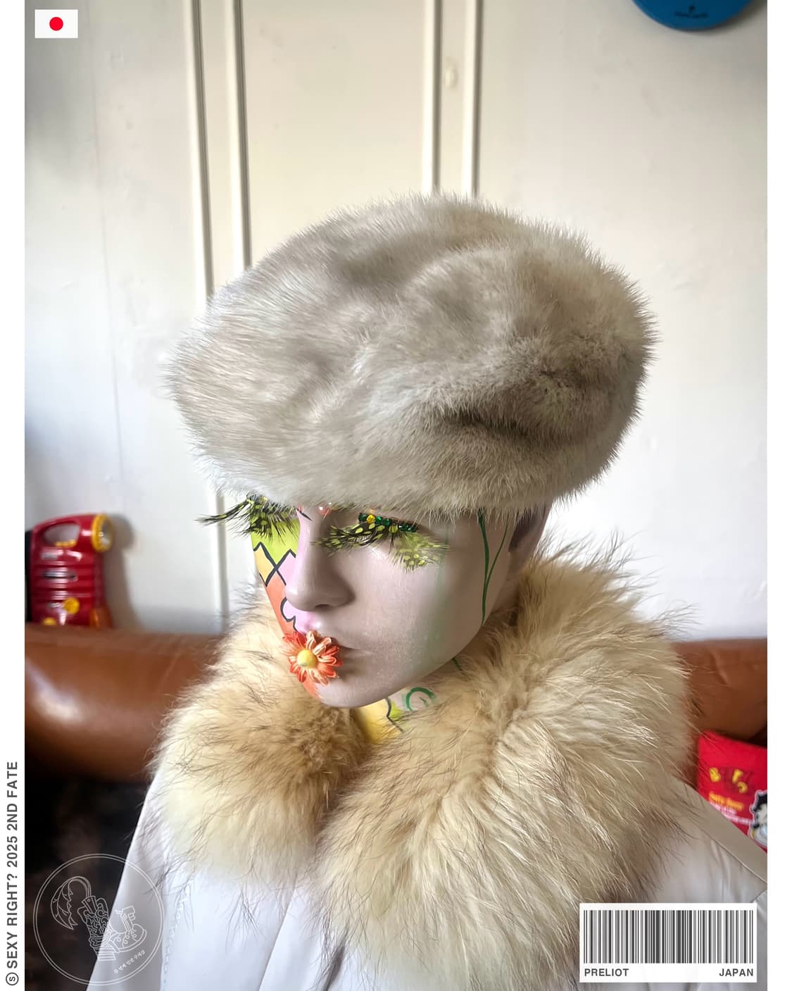 PRELIOT Japan Real Rexs Rabbit Fur Hat 상품이미지1