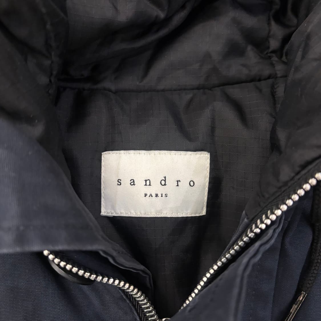 산드로 네이비 후드 야상 자켓 상품이미지3