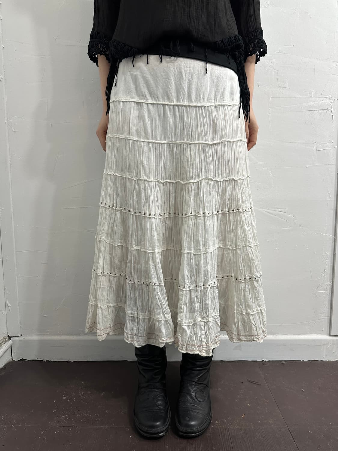 welfare hippy white skirt 상품이미지4