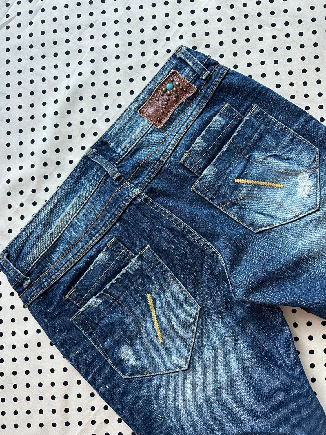 Designed by Paskal 부츠컷 데님팬츠 갸루 y2k 펑크 상품이미지6