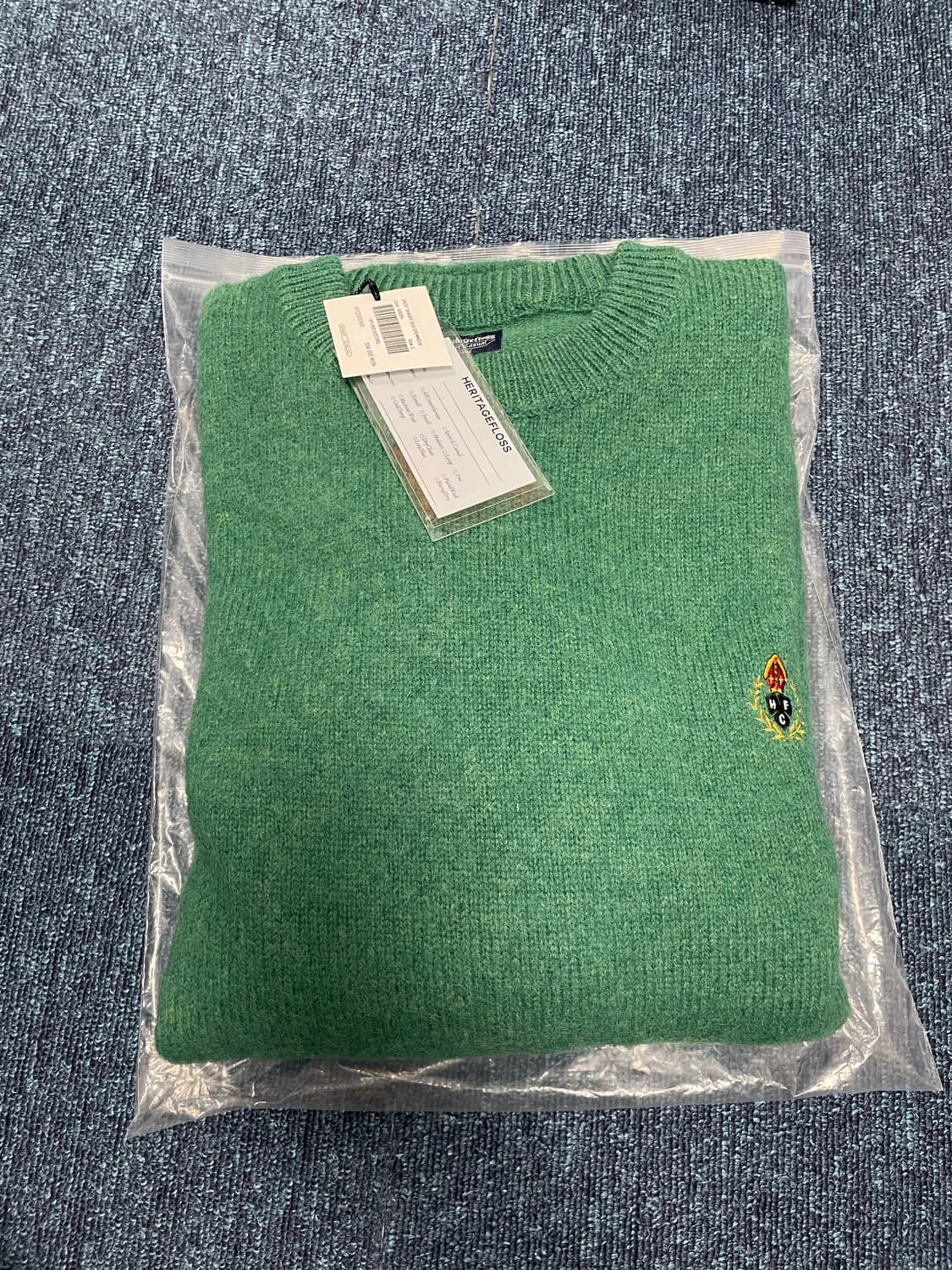 (새상품) 헤리티지플로스 25fw 쉐기독 스웨터 그린  상품이미지1