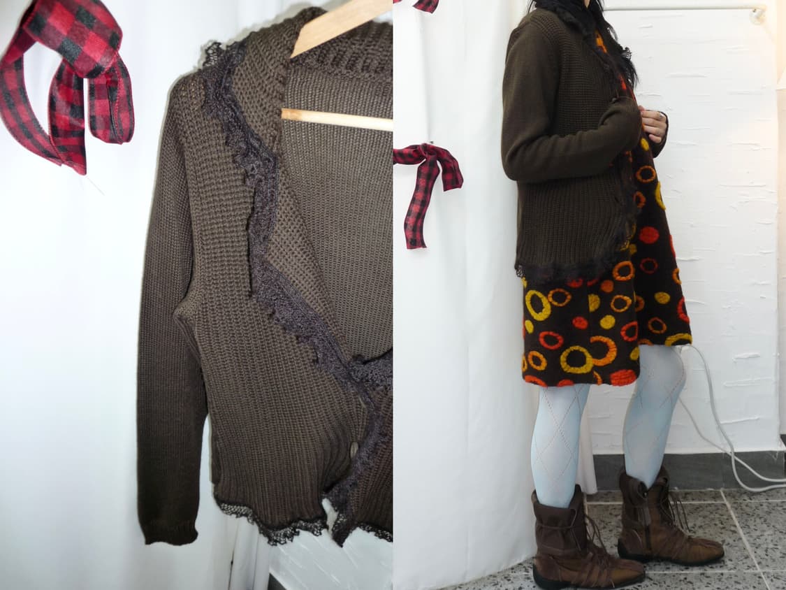 antique brown cardigan 상품이미지1