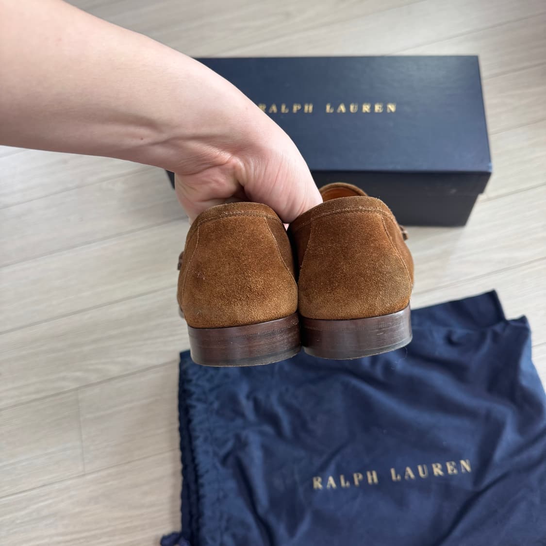 폴로 랄프로렌 퍼플라벨 스너프 스웨이드 로퍼 10.5D 상품이미지4