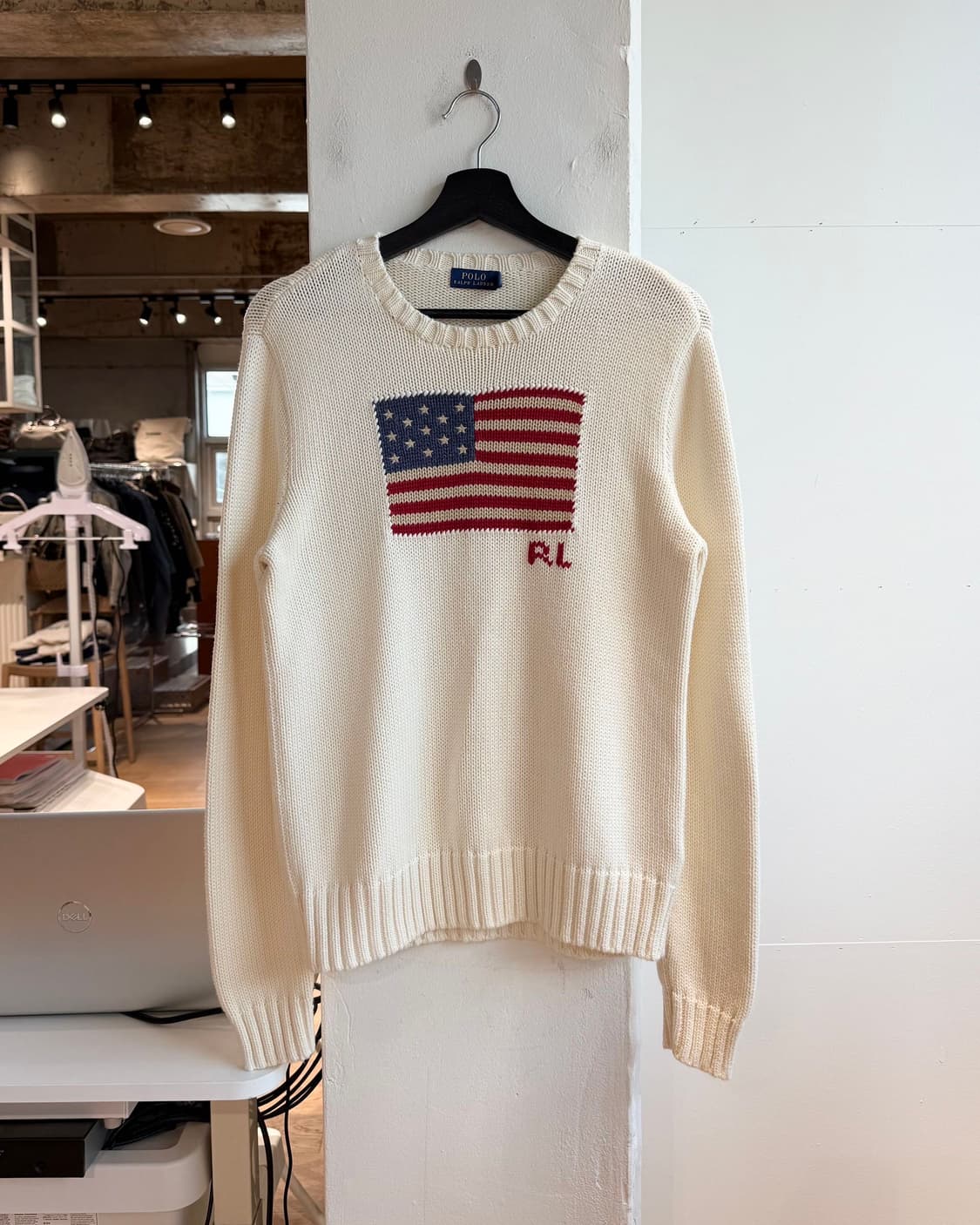 폴로 랄프로렌 아이보리 USA 성조기 니트  상품이미지2