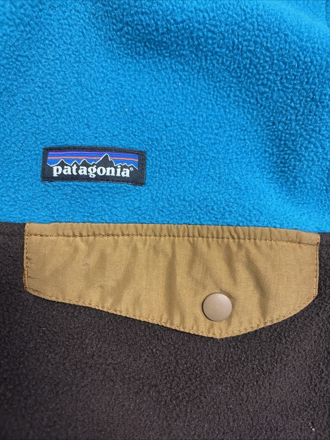 10s 파타고니아 신칠라 후드 스냅티 블루/브라운 상품이미지2