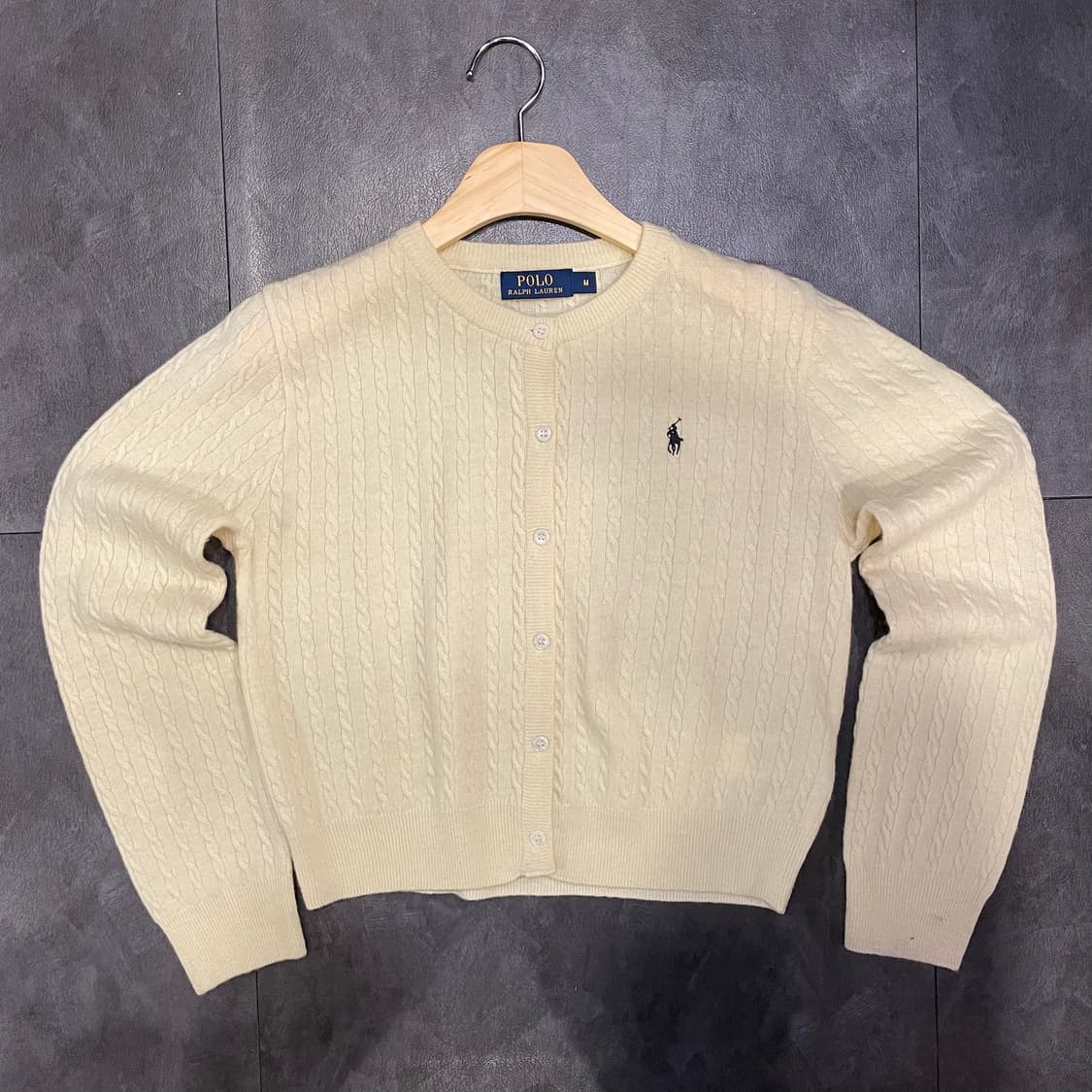 [IM] polo 폴로랄프로렌 화이트 가디건니트 상품이미지4