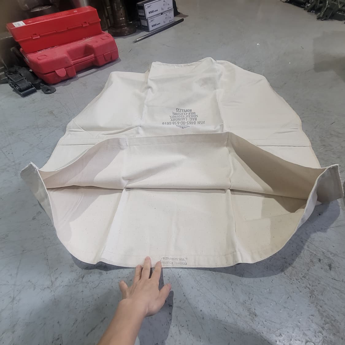 미군 빈티지 캔버스 세탁 가방 상품이미지5