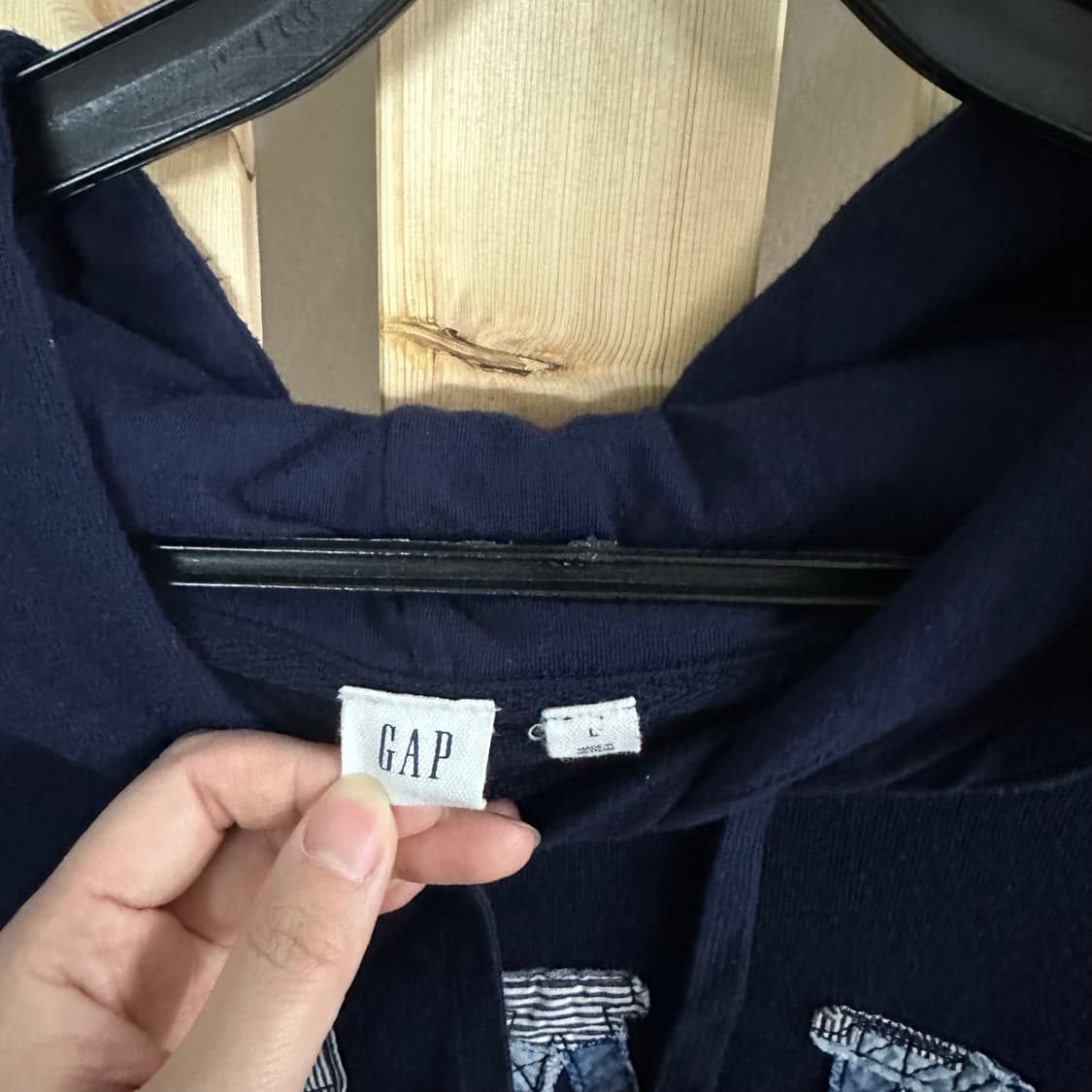 (XL) GAP 갭 네이비 패치 후드티 상품이미지4
