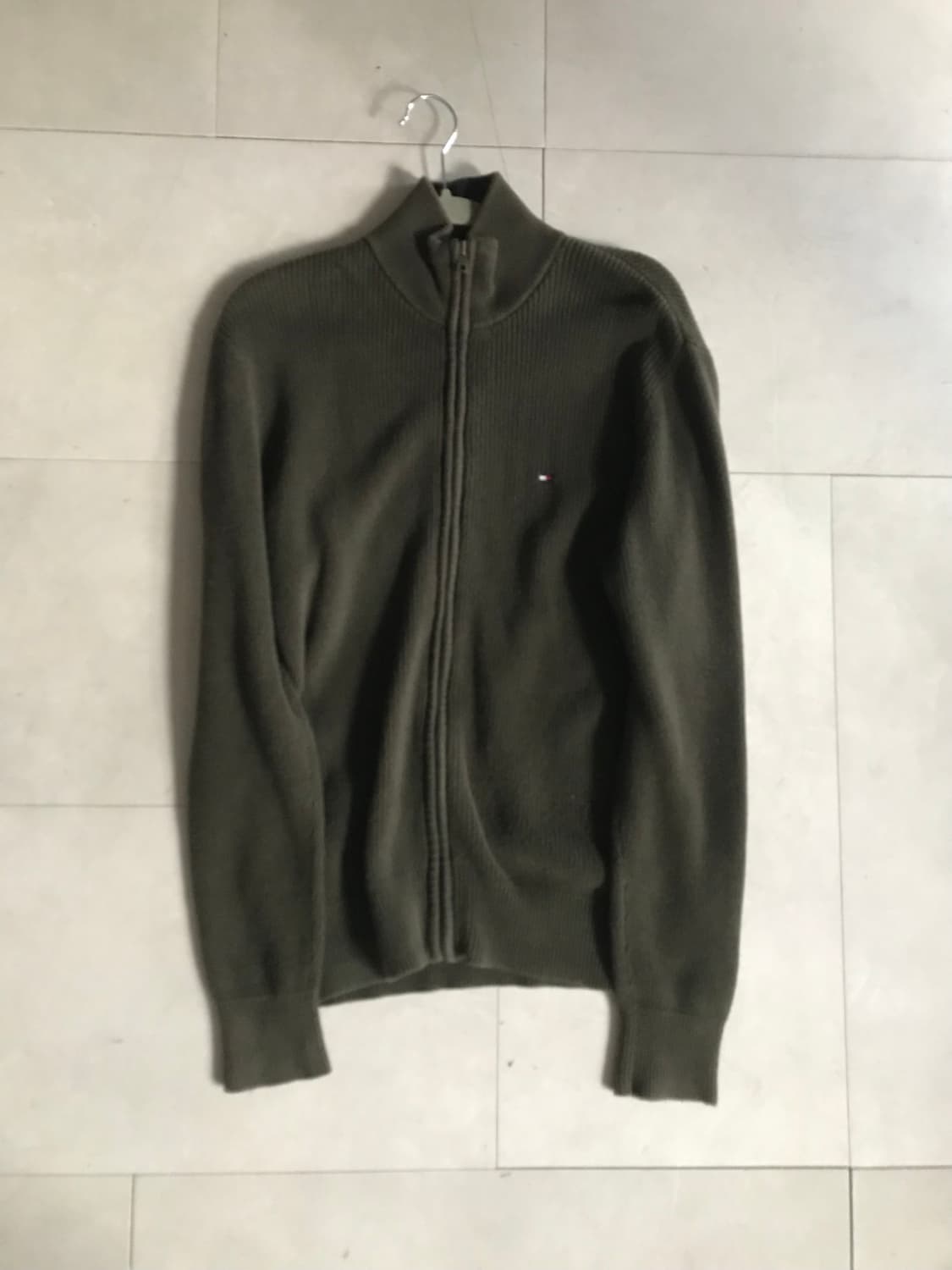 타미힐피거 카키 니트집업 상품이미지8
