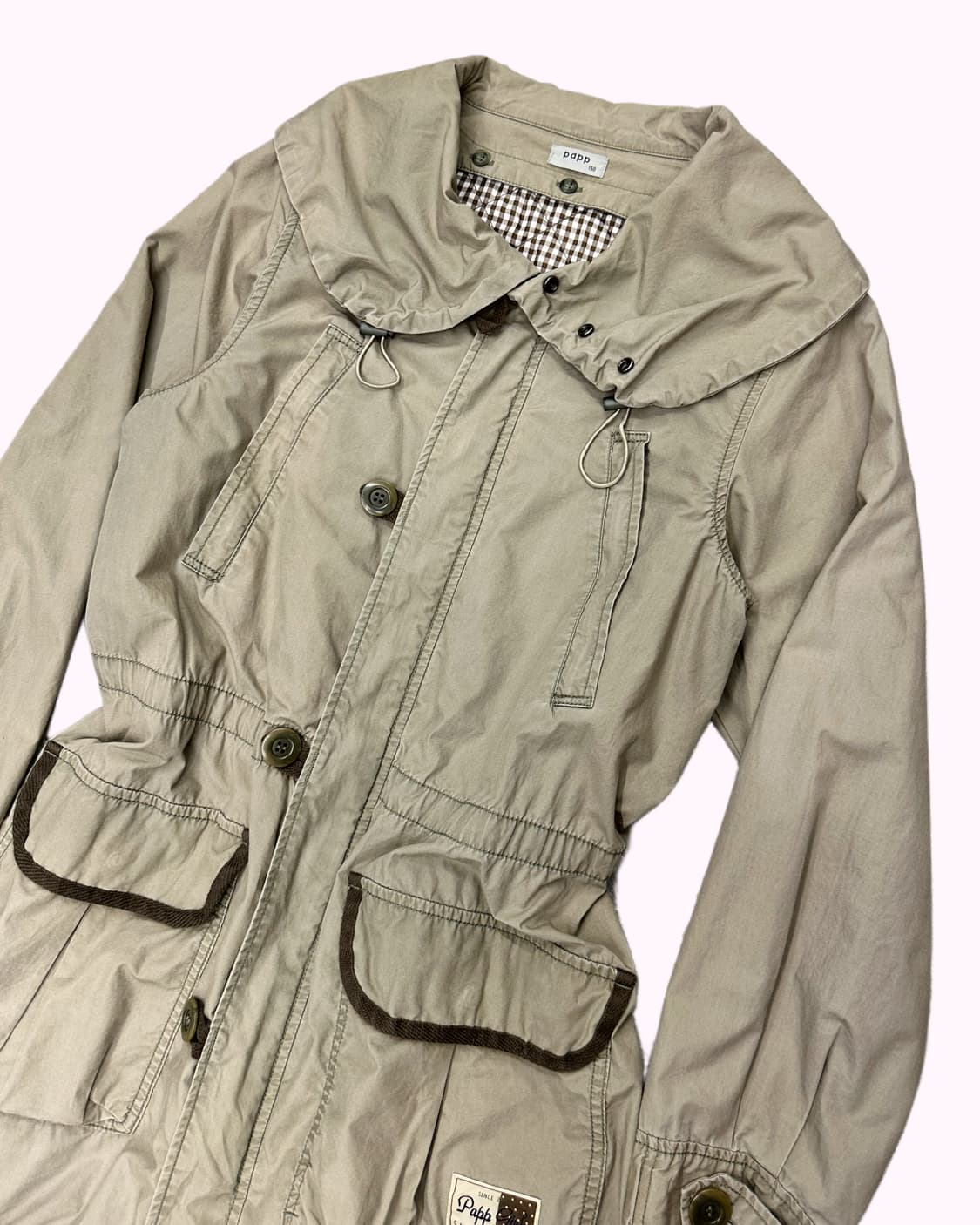 vintage khaki collar parka 상품이미지2