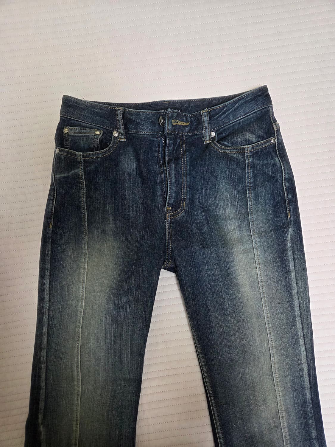 달링유어배드 로즈 부츠컷 데님 빈티지블루 상품이미지2