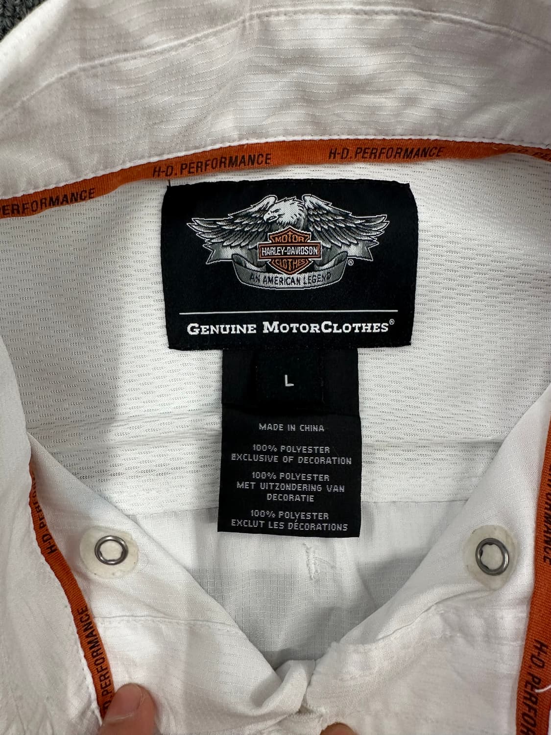 L)할리데이비슨 vintage 퍼포먼스 버튼 프론트 긴팔셔츠 상품이미지5