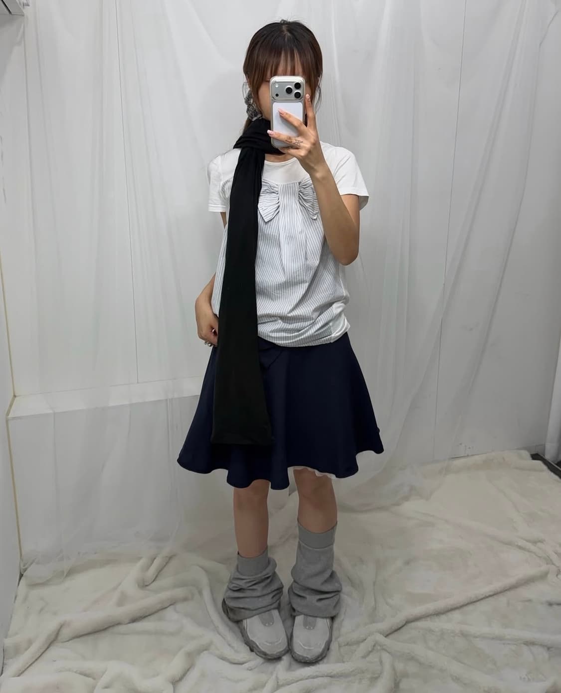 𖤐네이비 니혼진 리본 코디set𖤐  상품이미지3