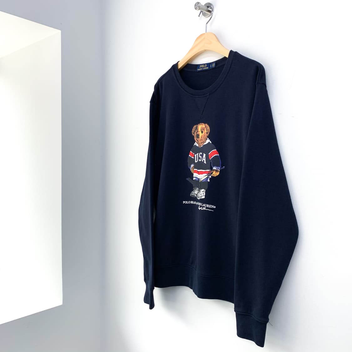 폴로 랄프로렌 신형 하키 베어 네이비 스웻 맨투맨 상품이미지3