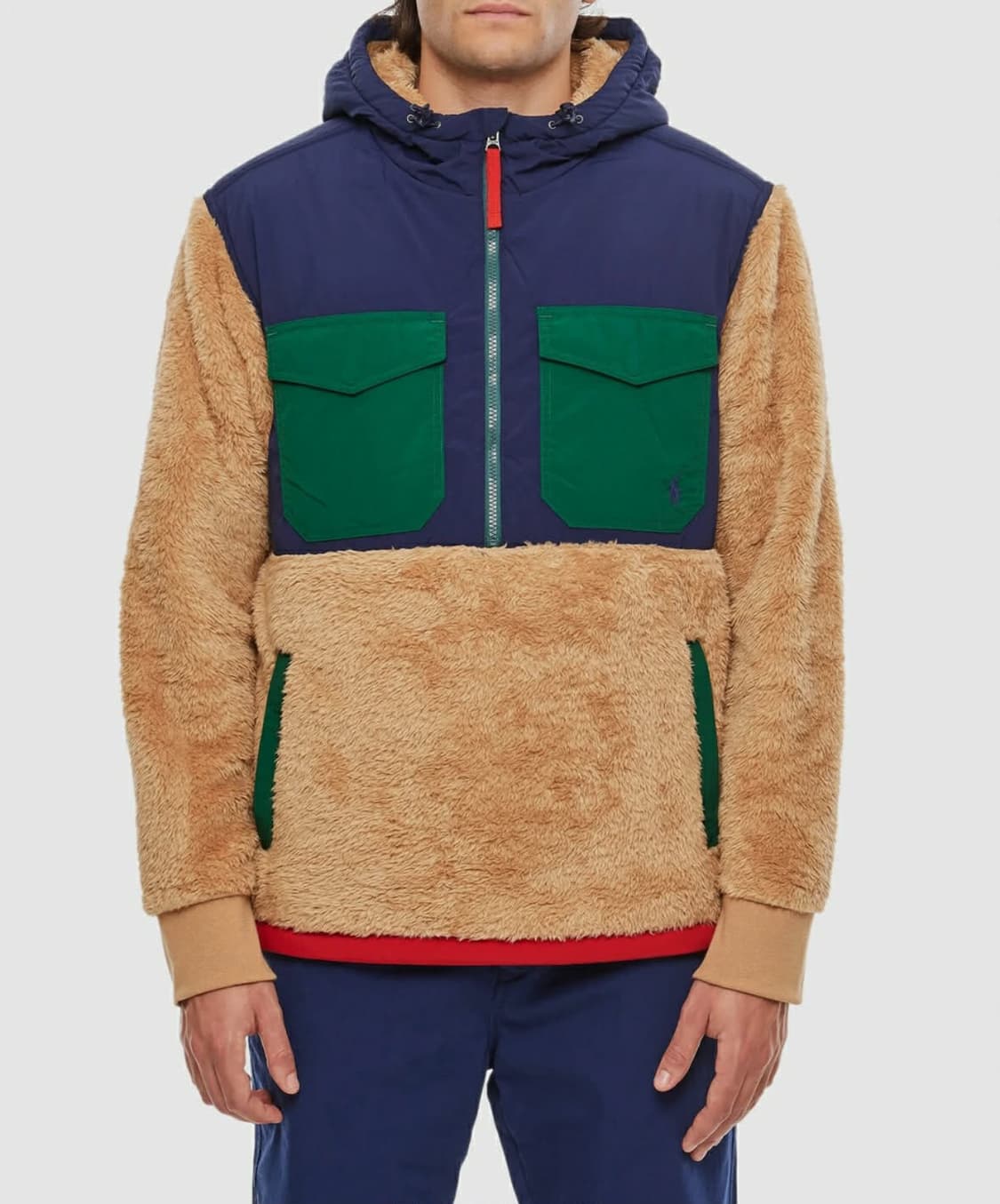 [M] 폴로 랄프로렌 하이브리드 쉐르파 후드티 하프 집업 상품이미지4