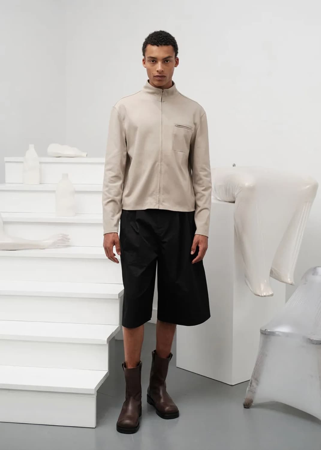아모멘토 슬림핏 자켓 베이지 25SS (L) 상품이미지1