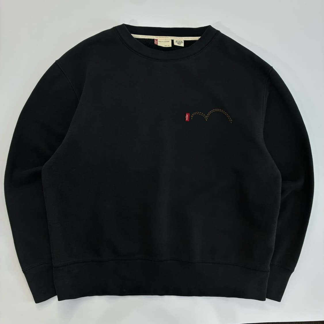 Levi's  리바이스 레드탭 심플 로고 블랙 맨투맨  상품이미지1