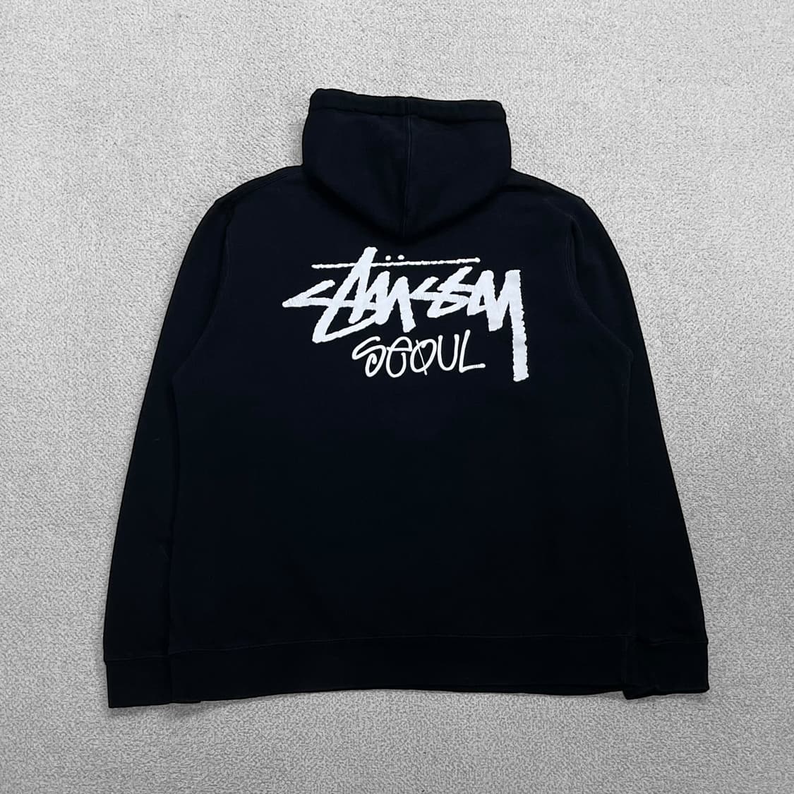 스투시 Stussy 00s 서울 스탁 로고 후드티 블랙 상품이미지1