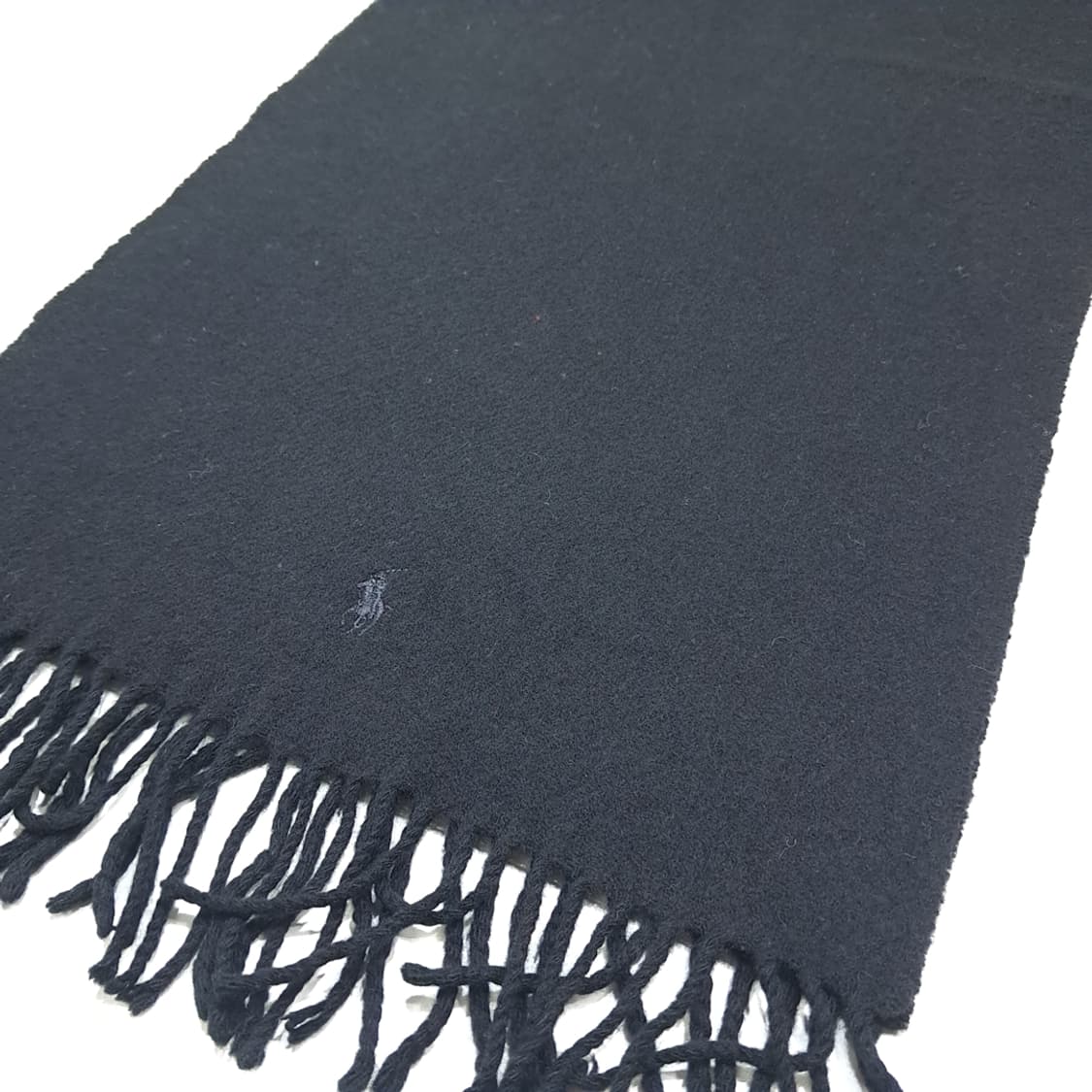 MX483 폴로 90s 영국판 울캐시미어 포니자수 블랙 머플러목도리 상품이미지3