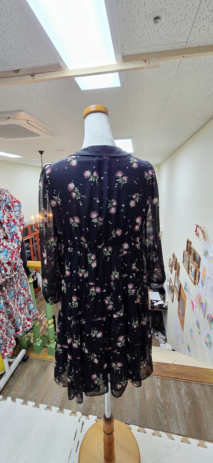 [S] 플라스틱아일랜드 플라워 쉬폰 원피스 상품이미지3