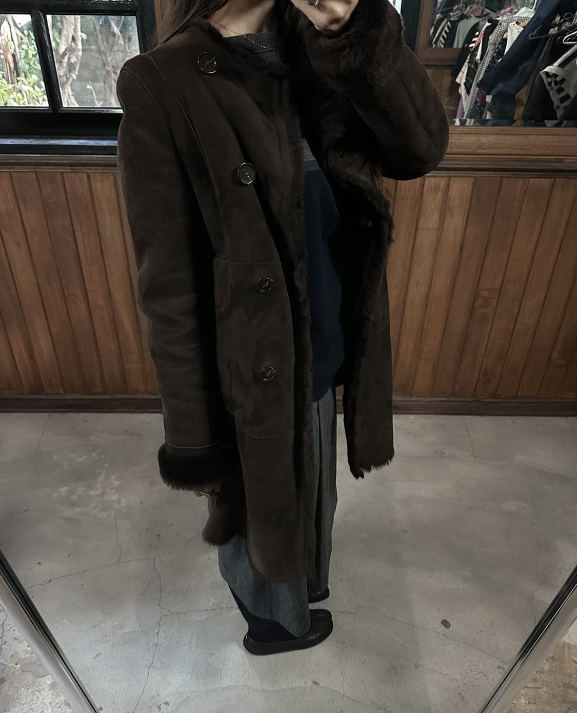 SPICK AND SPAN NOBLE brown suede coat 상품이미지2