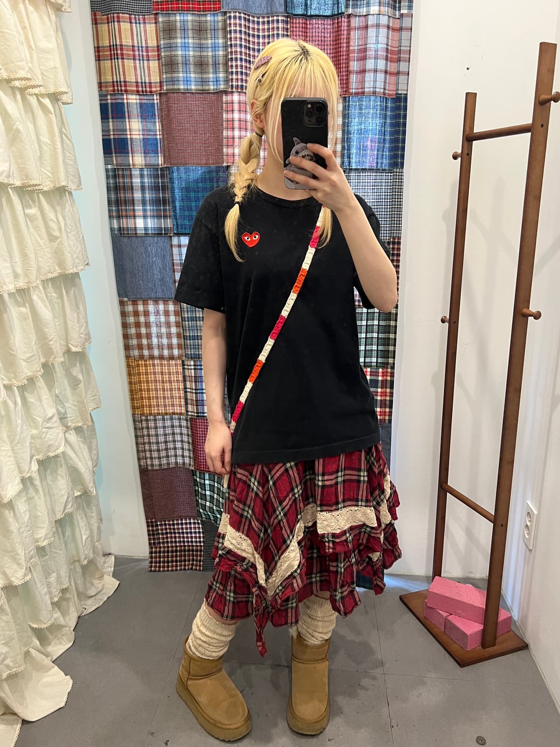 꼼데가르송 블랙 베이직 반팔티  상품이미지6