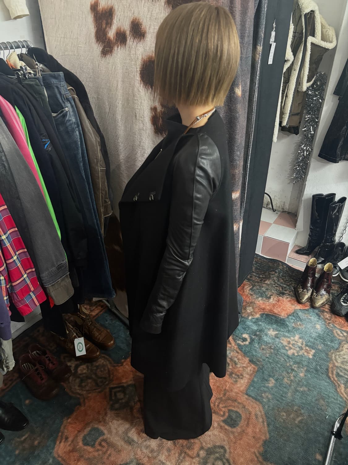 TTF✳️2011 릭오웬스 양가죽 울 코트 상품이미지2