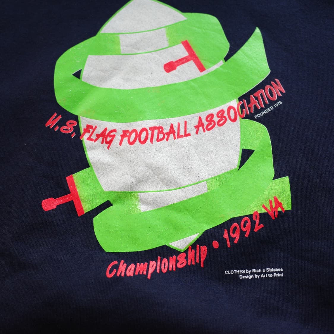 90s 러셀 후드티 XL MADE IN USA 풋볼 챔피언쉽 상품이미지5