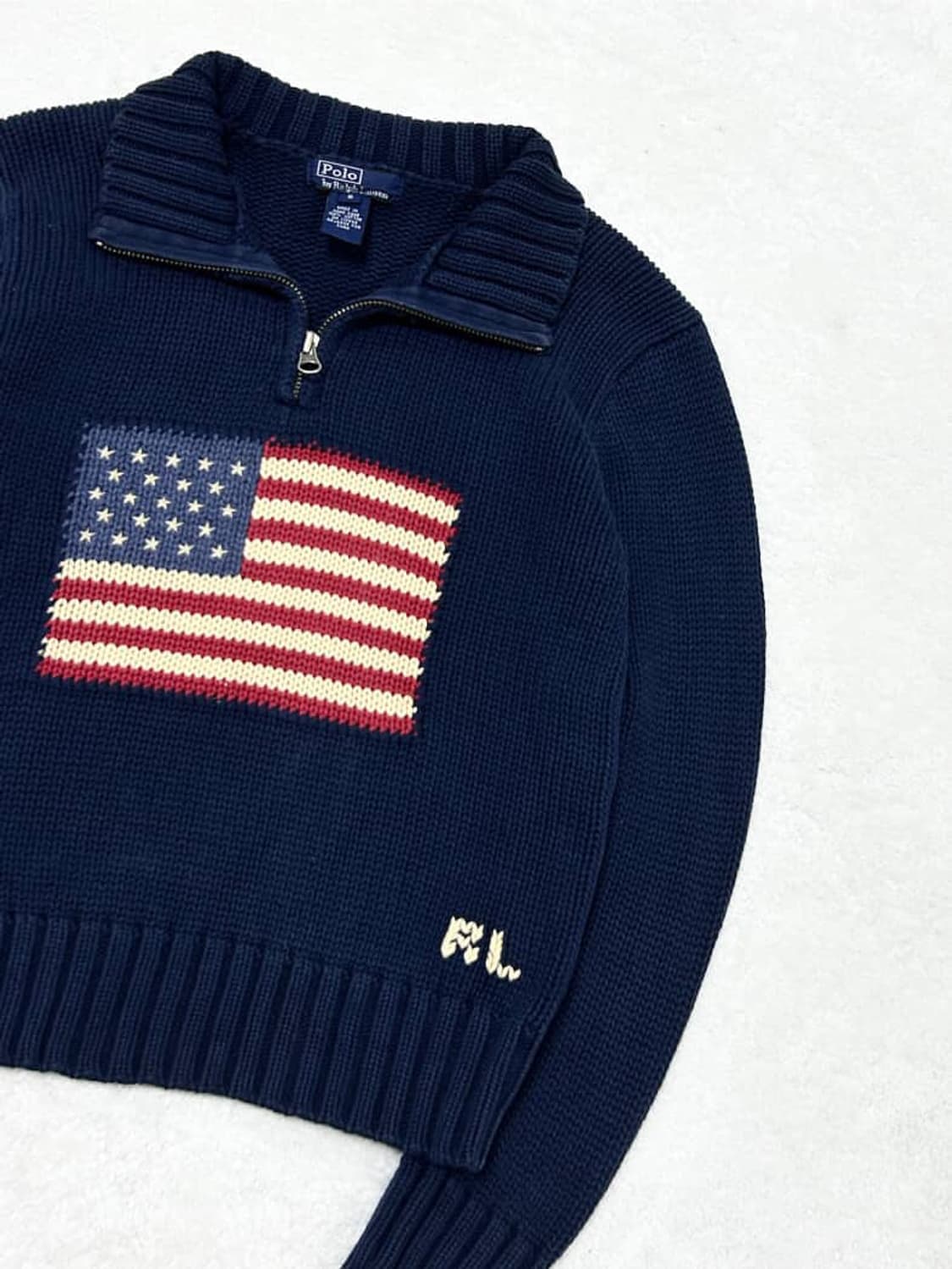 폴로 성조기 반집업 니트 상품이미지6