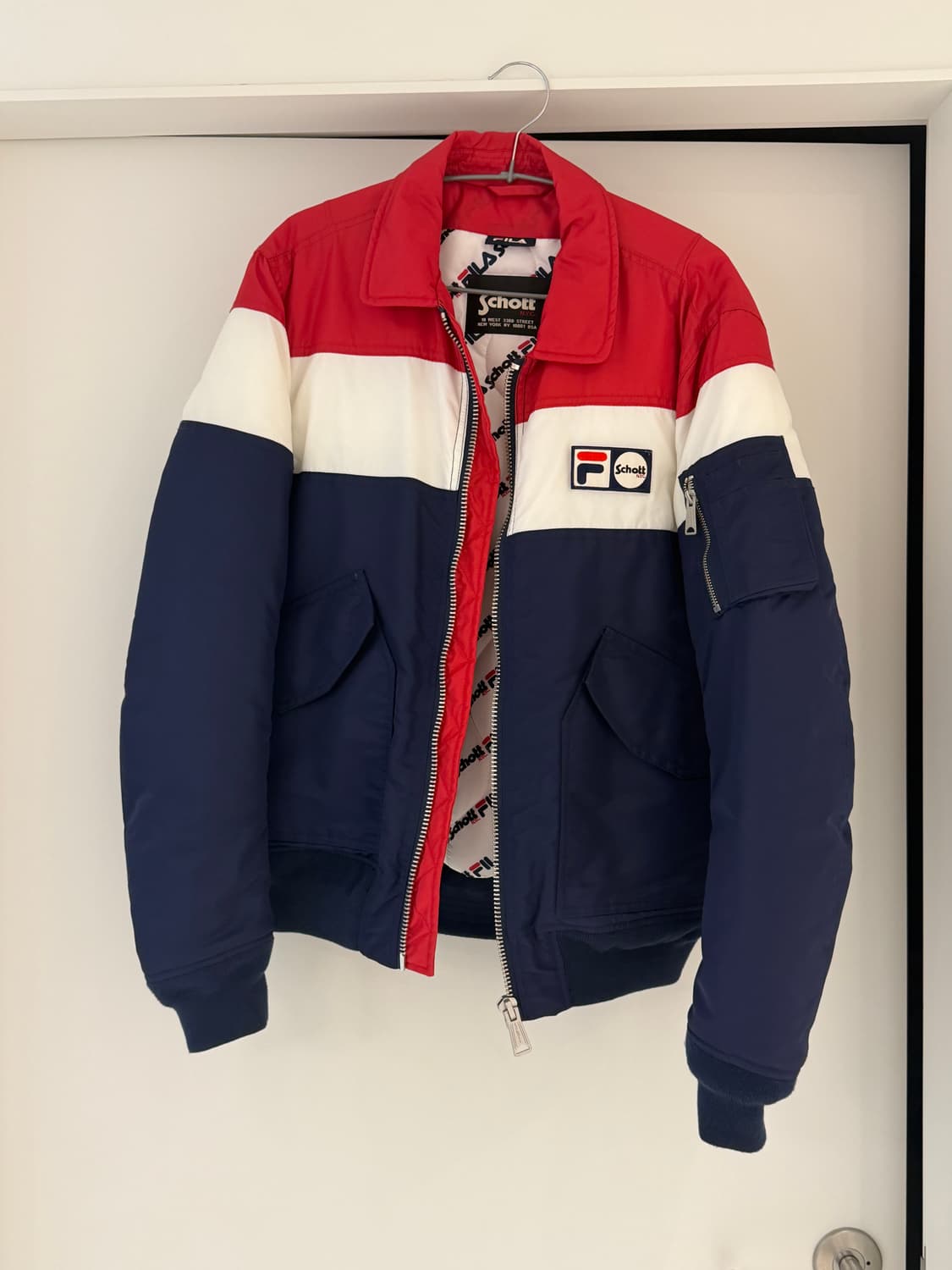 FILA X Schott 콜라보 블루종 팝니다. 상품이미지1