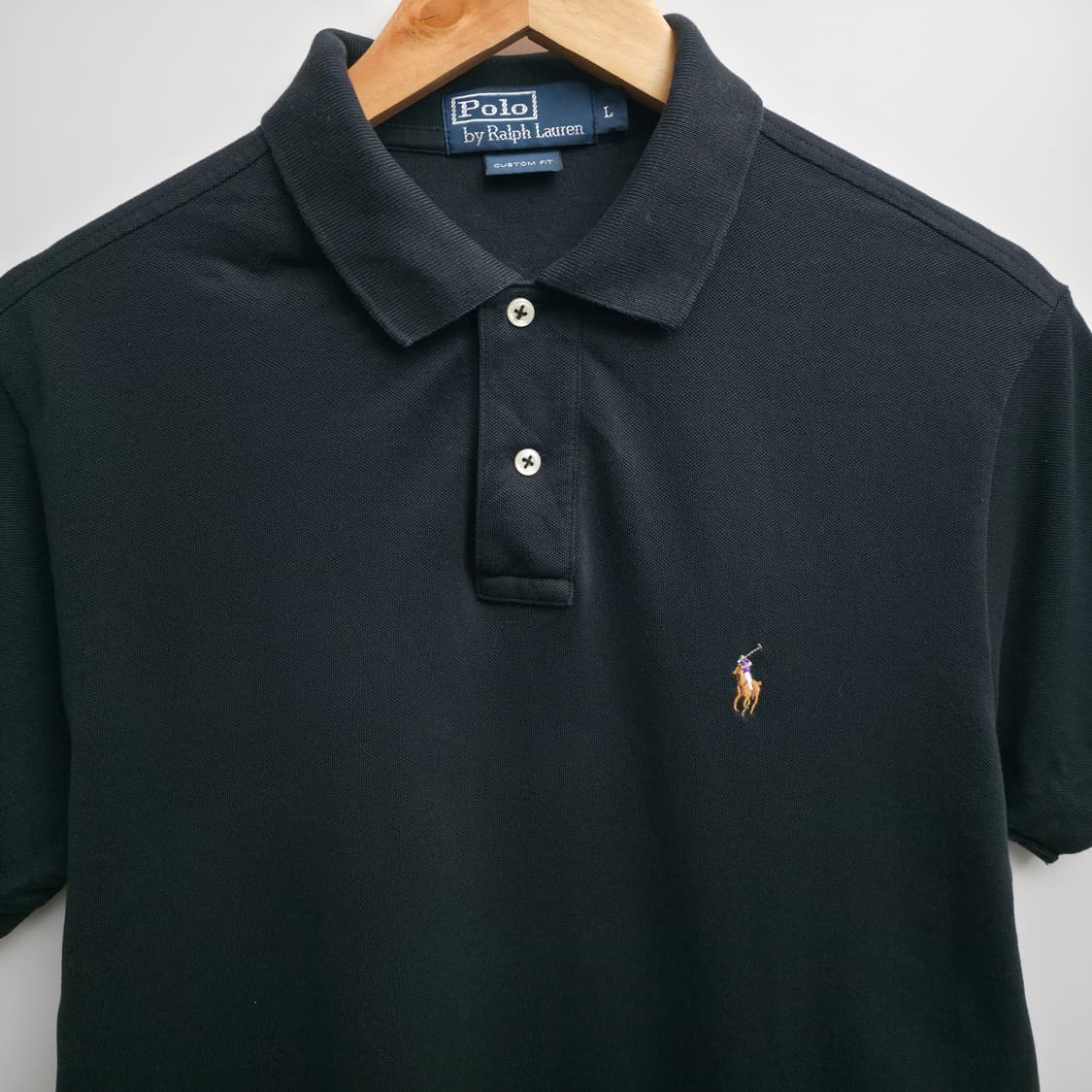 [L] 폴로 랄프로렌 블랙 반팔 카라티 상품이미지2