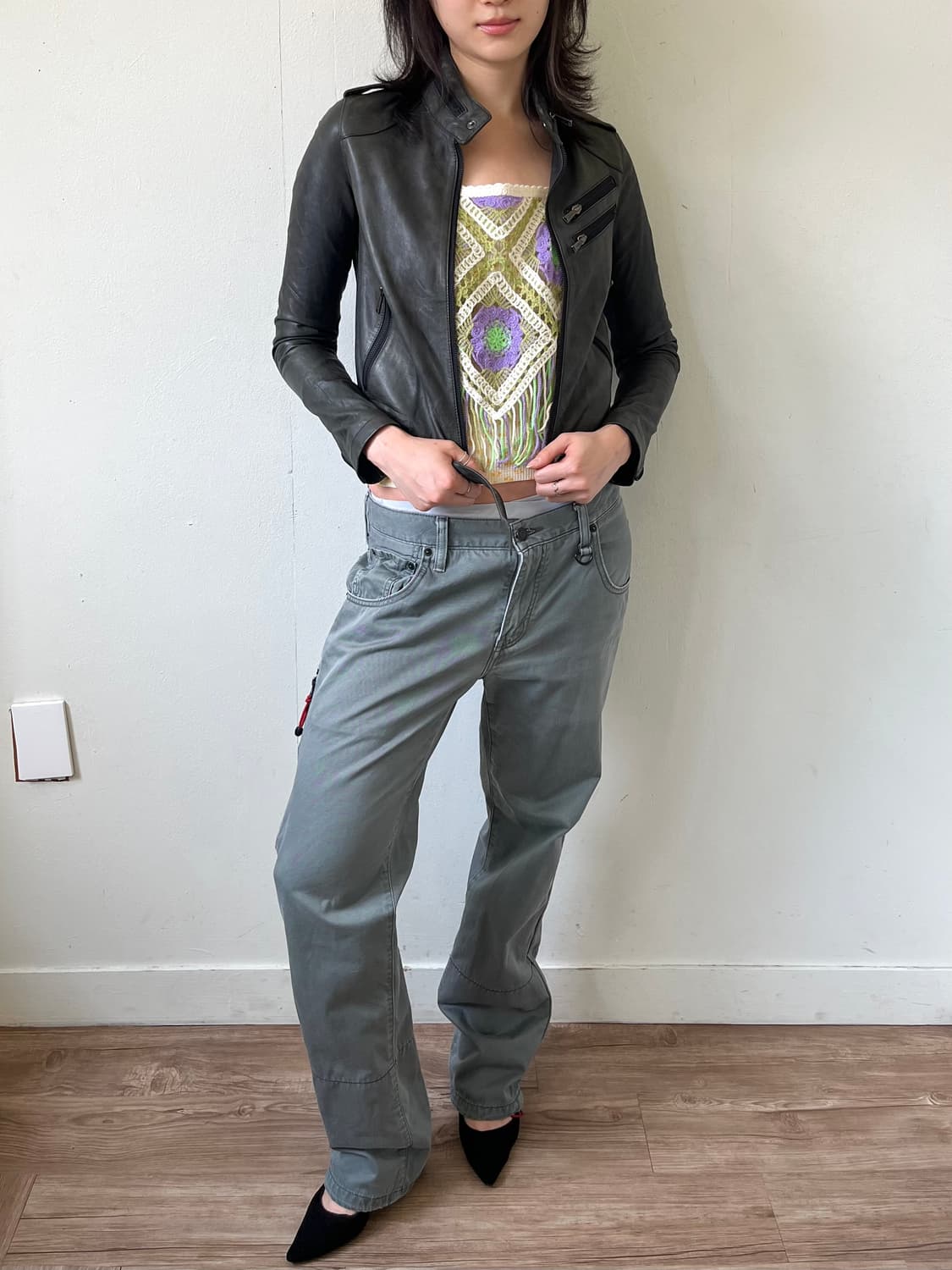 Moussy 카키그레이 라이더 자켓 상품이미지9