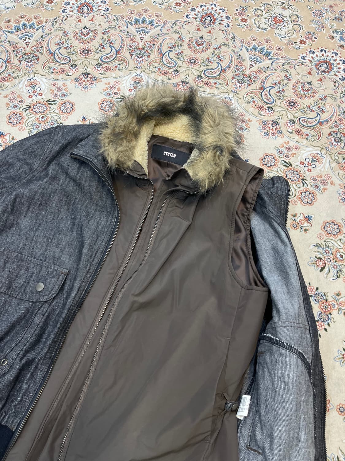 시스템 데님 하이넥 자켓 상품이미지2