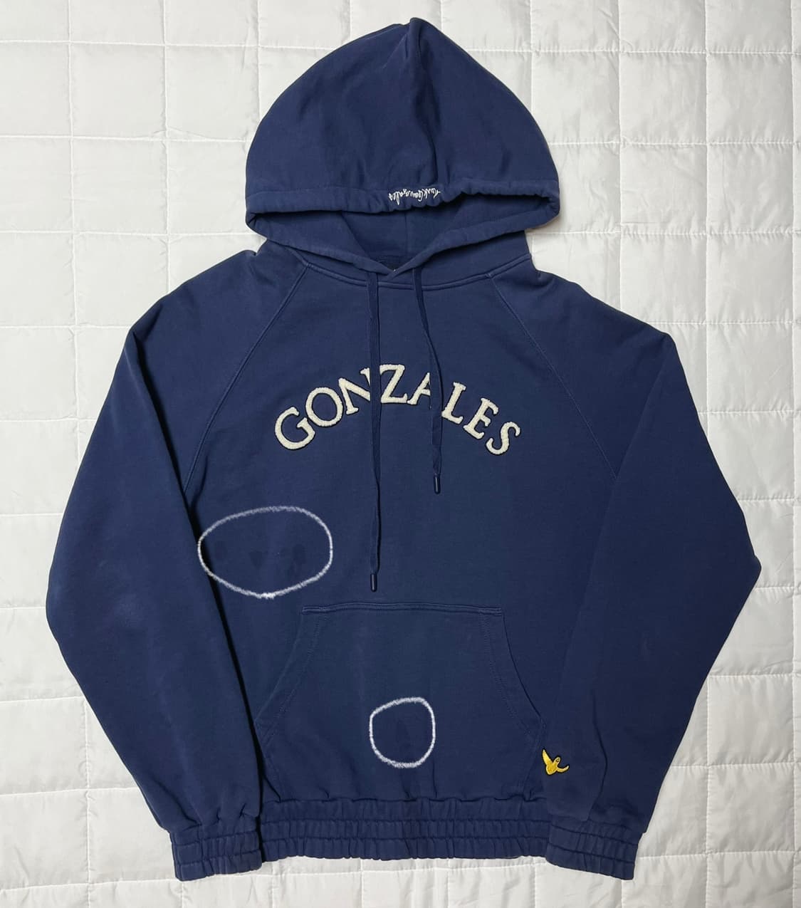 마크곤잘레스 뽀글이 레터링 네이비 후드티 상품이미지2