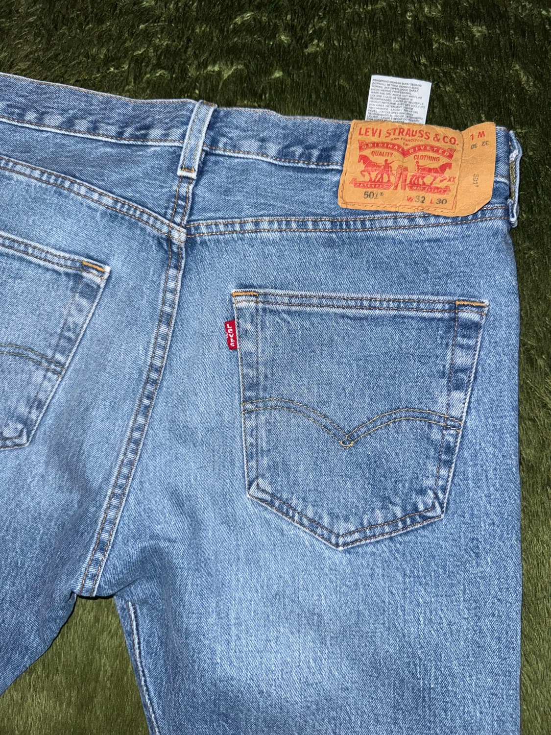 [W32/L30] 리바이스 501 WATERLESS 워싱 데님 팬츠 상품이미지9