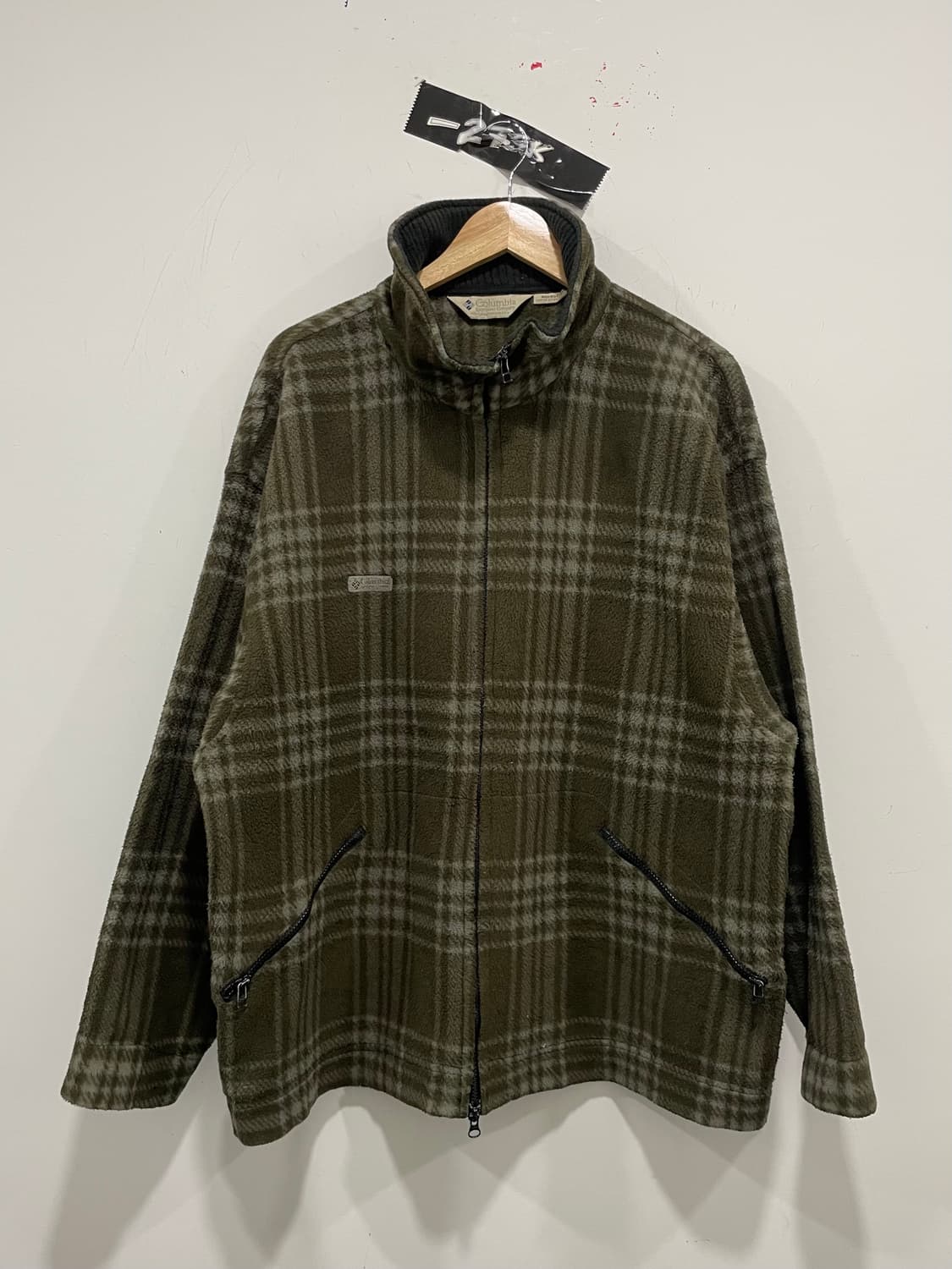 90‘s Columbia 컬럼비아 타탄체크 2way 플리스 자켓 상품이미지3