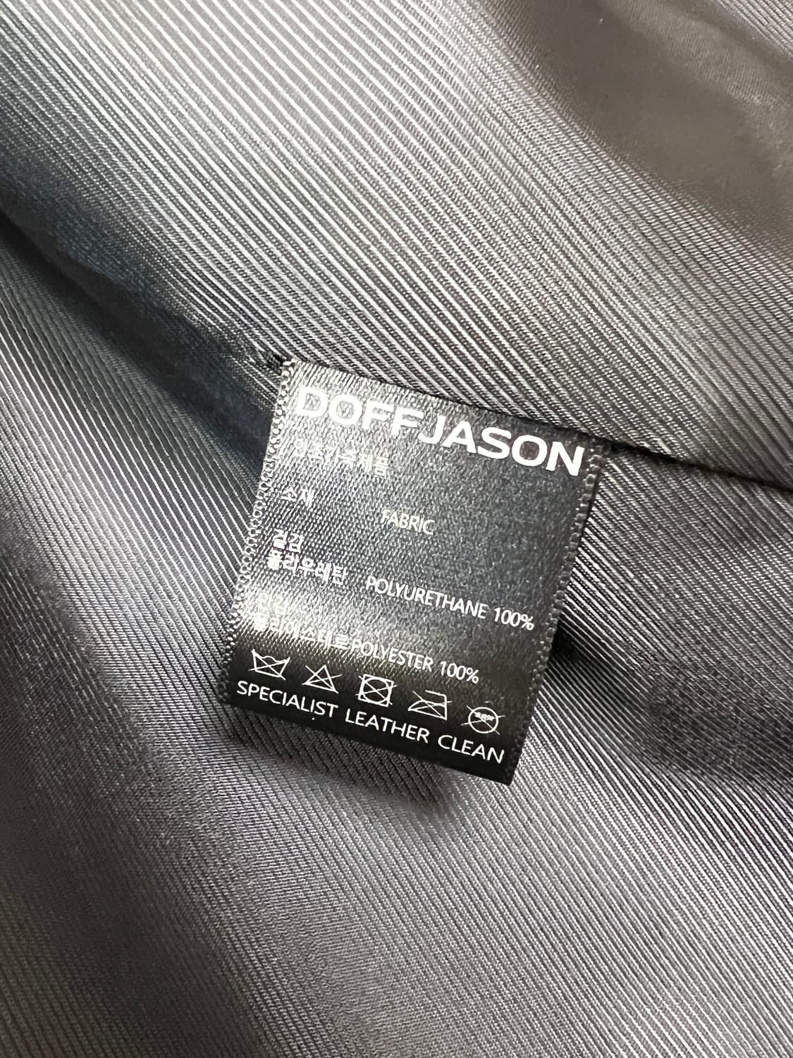 [XL] 도프제이슨 비건 레더 쉴드 자켓 상품이미지4