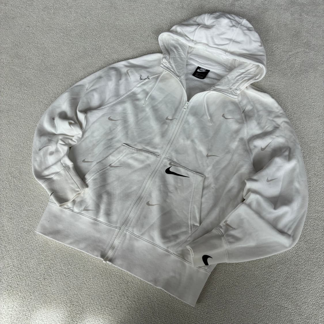 나이키 스우시 올오버 후드집업 화이트 100 상품이미지1