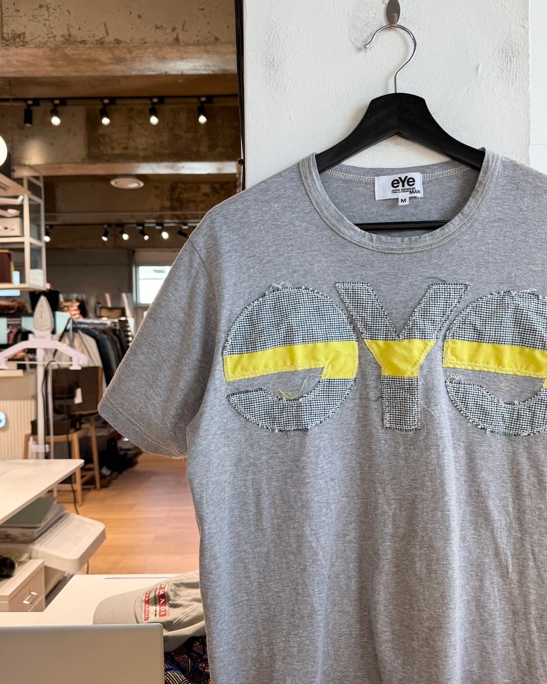 준야와타나베 eye 그레이 AD2015 로고패치 하프티  상품이미지4