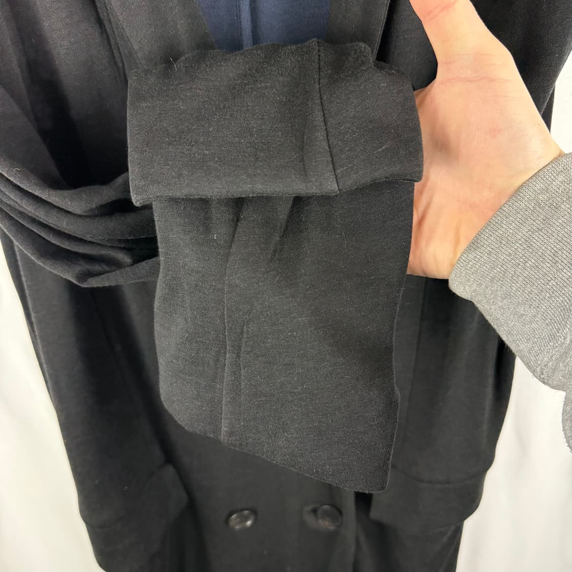 XXS) 아크네 스튜디오 더블 브레스티드 코트 블랙 상품이미지3