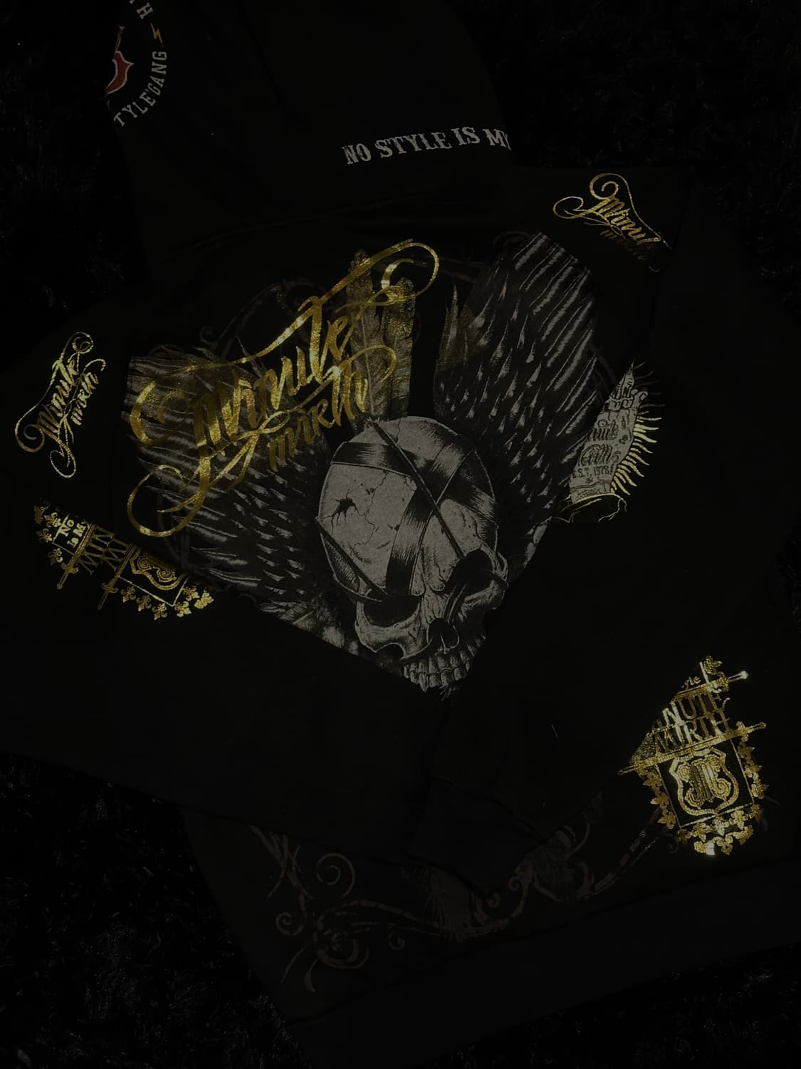 skull-printed hooded zip-up 상품이미지1