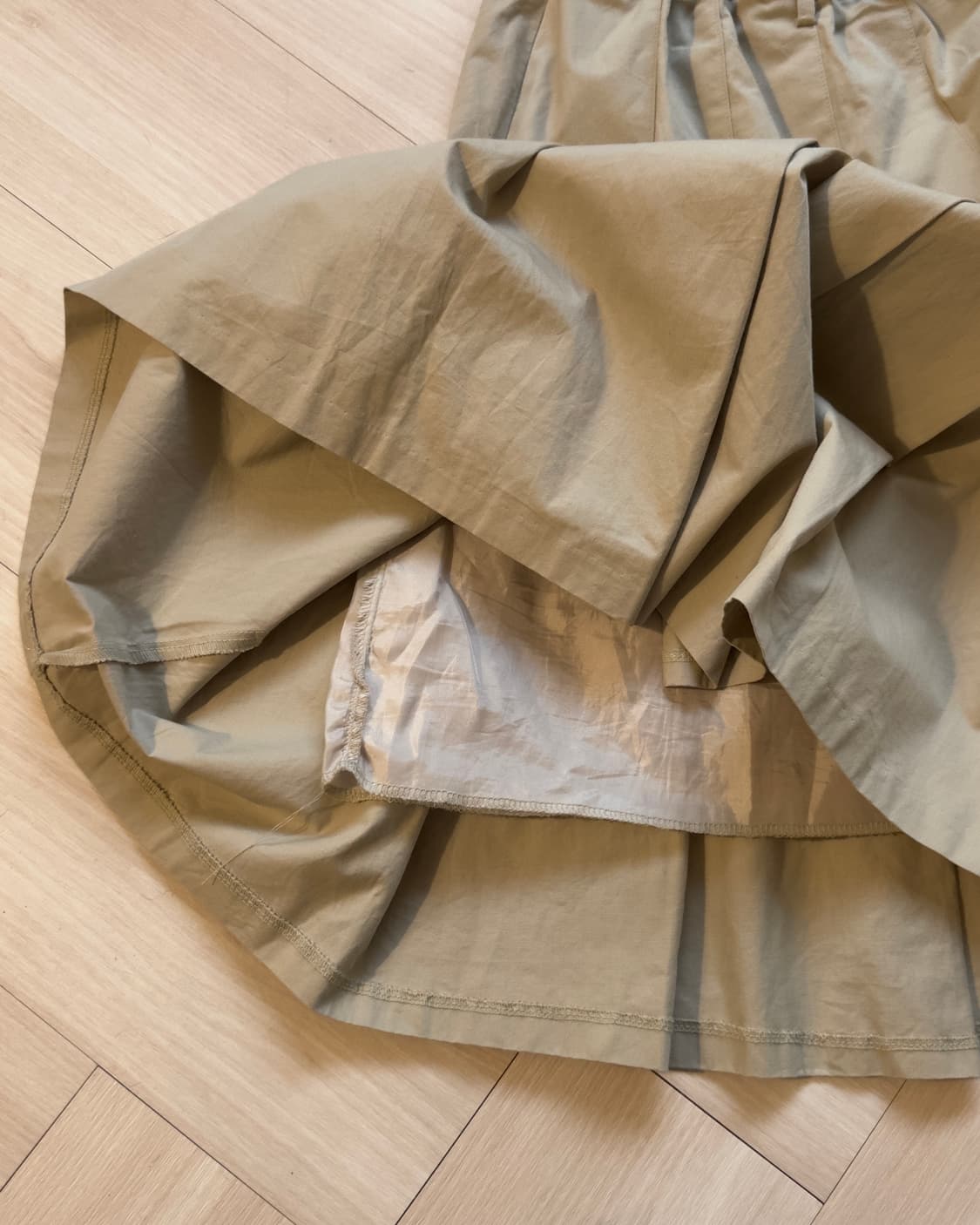 [Vintage] A-line Pleated Wrap Skirt (Bei 상품이미지4