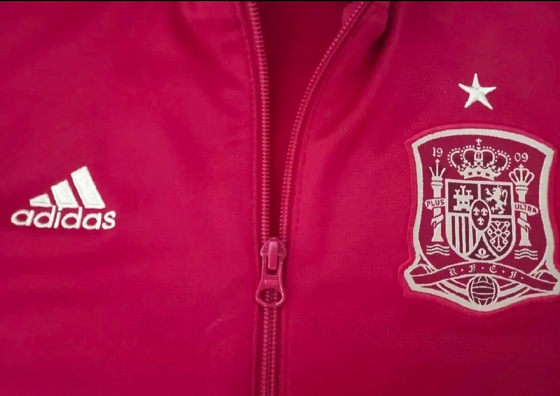 아디다스 스페인 버건디 금색 트랙탑 저지 져지집업 100/L 상품이미지3