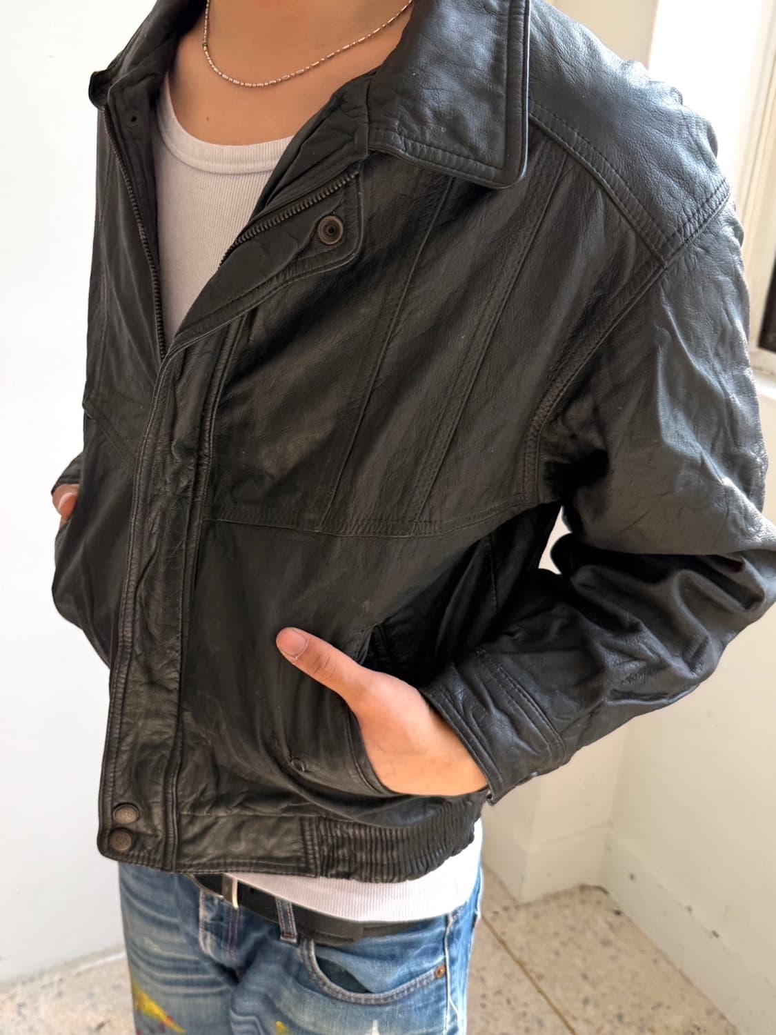 리얼레더 양가죽 블루종 자켓 상품이미지4