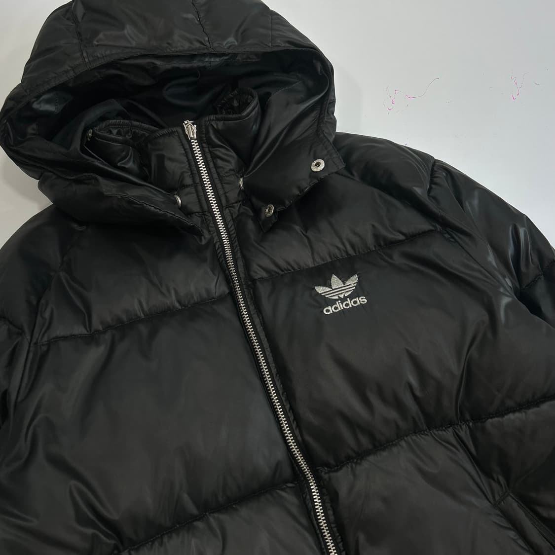 Adidas 아디다스 실버 파이어버드 블랙 패딩 상품이미지4