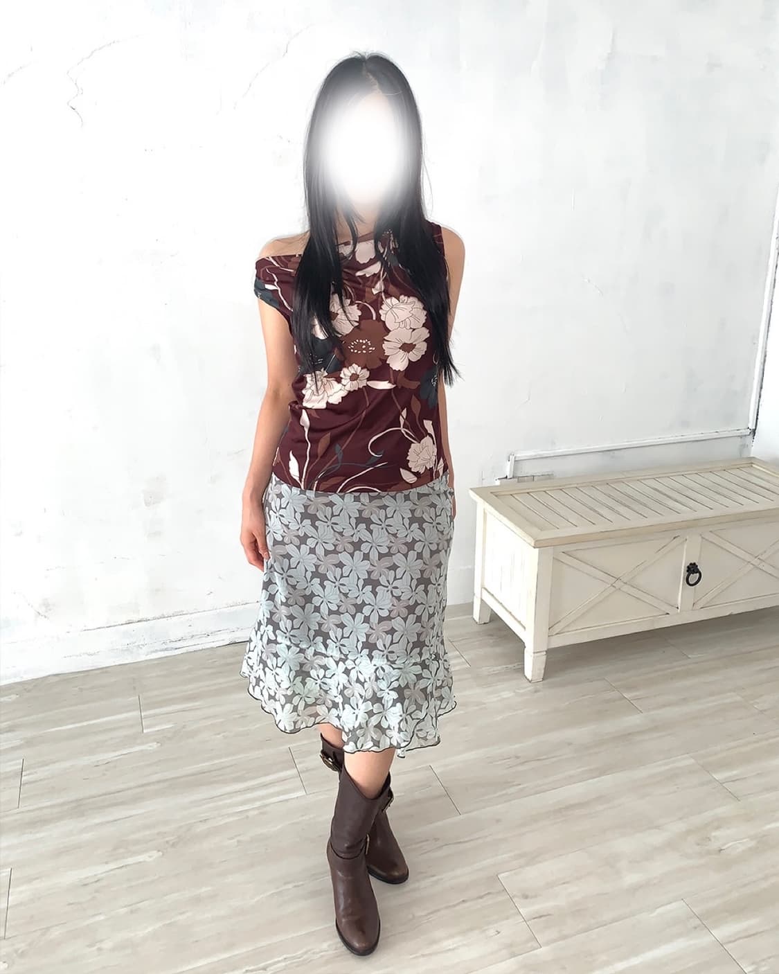 Burgundy Brown Cowl Neck Sleeveless 상품이미지5