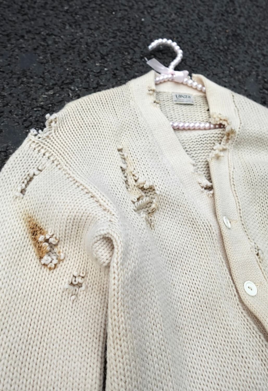 60s Lanza 번드&디스트레스드 레터맨 가디건 상품이미지3