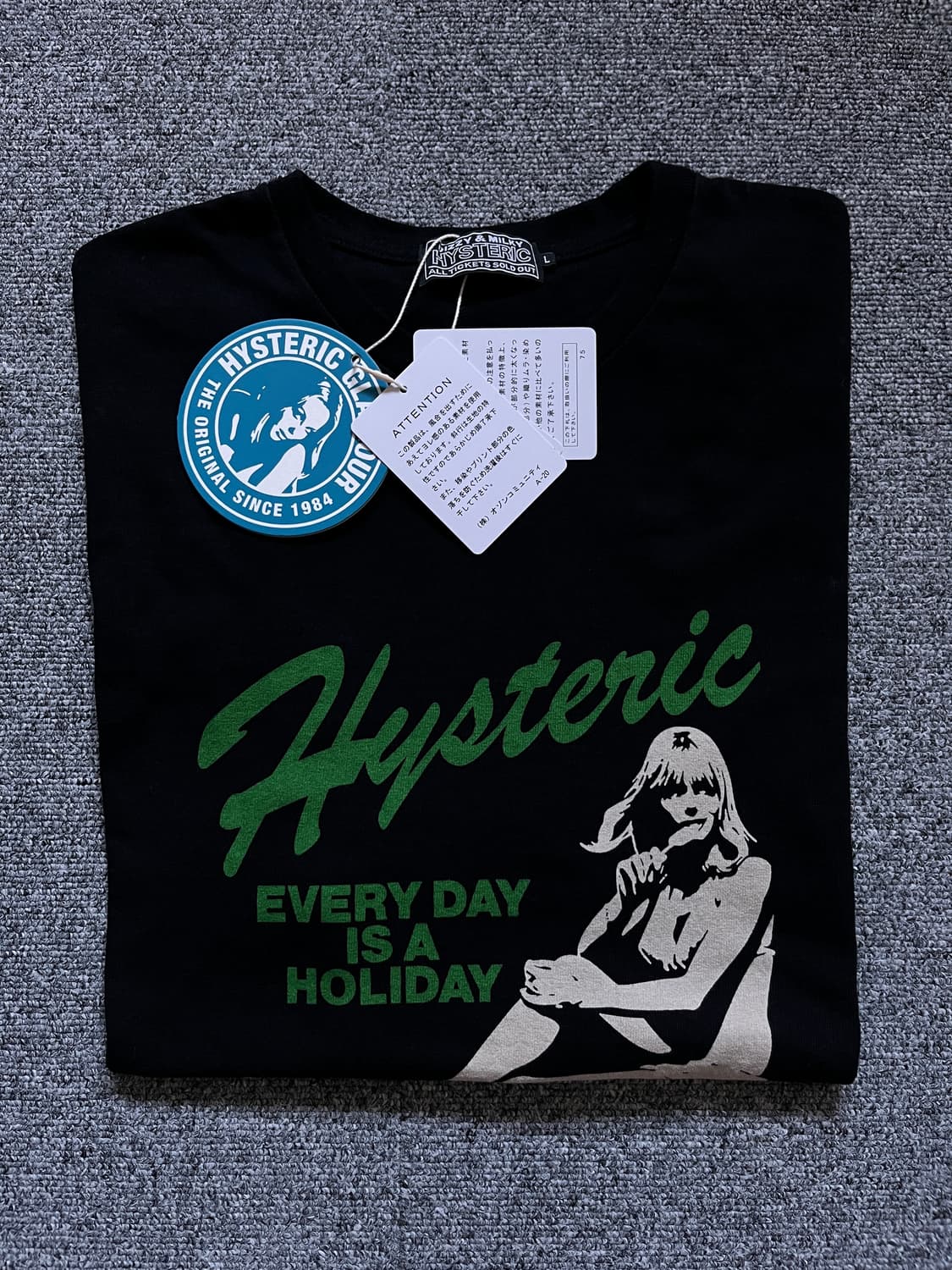 히스테릭글래머 홀리데이 반팔 블랙 L 상품이미지1